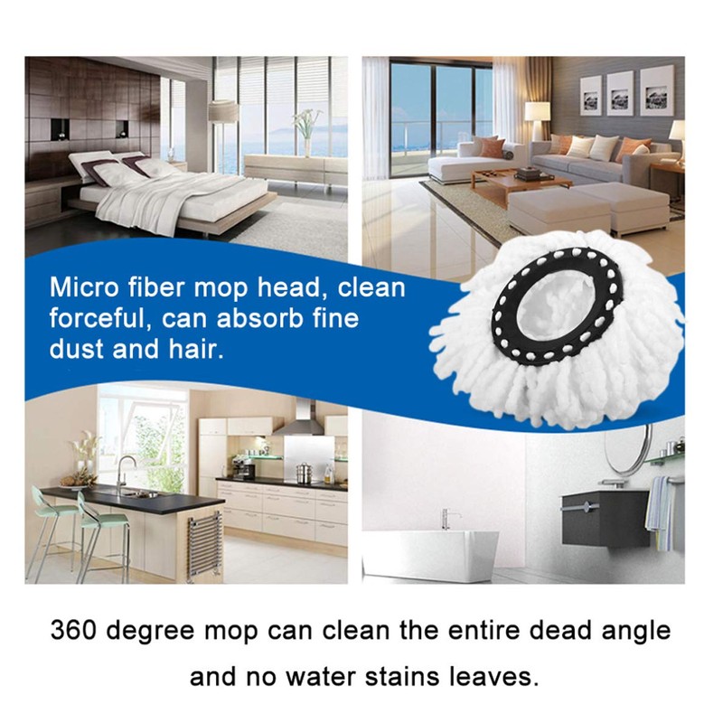 5PCS Microfiber Replacement Mop Head Spin Mop Head Replacement 5-Pack,