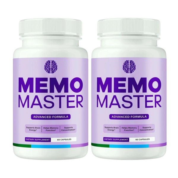 Memomaster 2-Pack Memo Master Capsules, MemoMaster for Brain Health Support