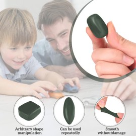 Lounsweer 4 Ounce Tungsten Weights Incremental Tungsten Putty Weights Easy Attach Tungsten Putty for Easily Tune Car Weight for Fast Speed, Fly Fishing Sinker, 8 Pcs, 0.5oz Each (Green)