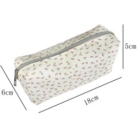 Qiwenr Pencil Case, Pencil Case with, Cartoon Bag is Small and Can Be Used as a Toy Bag, Cosmetic Bag, Purse, Key Bag (White)