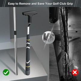 Natupal Golf Grip Removal Tool, V-Groove Grip Remover Saver 11" for Standard Length Swinging Grips Golf Grip Kit Golf Tools Golf Supplies Golf Grip Tool Grip Remover Gripping Tool (2)
