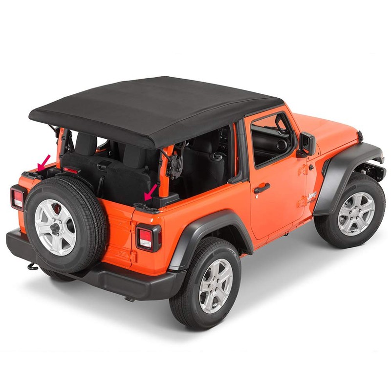 PIT66 Soft Top Rear Window Retaining Clips, Compatible with 2007-2017