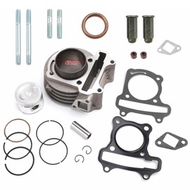 Minho Cylinder Top End Rebuild Kit with Piston Ring Gasket for Chinese GY6 50CC 139QMA 139QMB Engine,39mm 1.54'' taotao