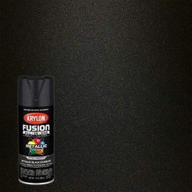 Krylon Black Stainless 12 Ounce Spray Paint Superior Adhesion Indoor Outdoor Use