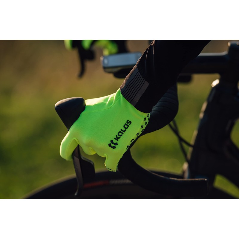 Kalas Ride On Z1 Long Gloves, Fluorescent Neon, Size 9