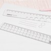 sourcing map Straight Plastic Ruler 15 cm, 18 cm, 20