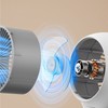 Table Fan 4 Speed Modes Stable Base Ultra Quiet Rechargeable