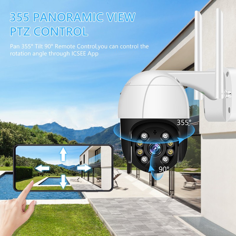 1080P Outdoor PTZ Security Camera 2MP Outdoor Waterproof WiFi Surveillance