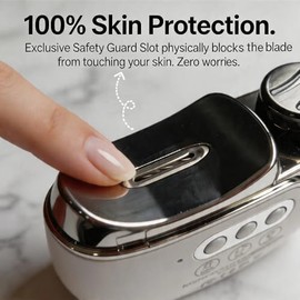 Electric Nail Clipper & Polisher with Safety Guard, White | 2-in-1 trimming and polishing for regular adult fingernails, with 3 trim speeds, 2 polish 