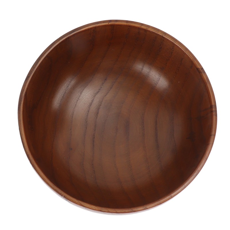 Wood Soup Bowl Unique Texture Exquisite Smoothly Round Wooden Bowl