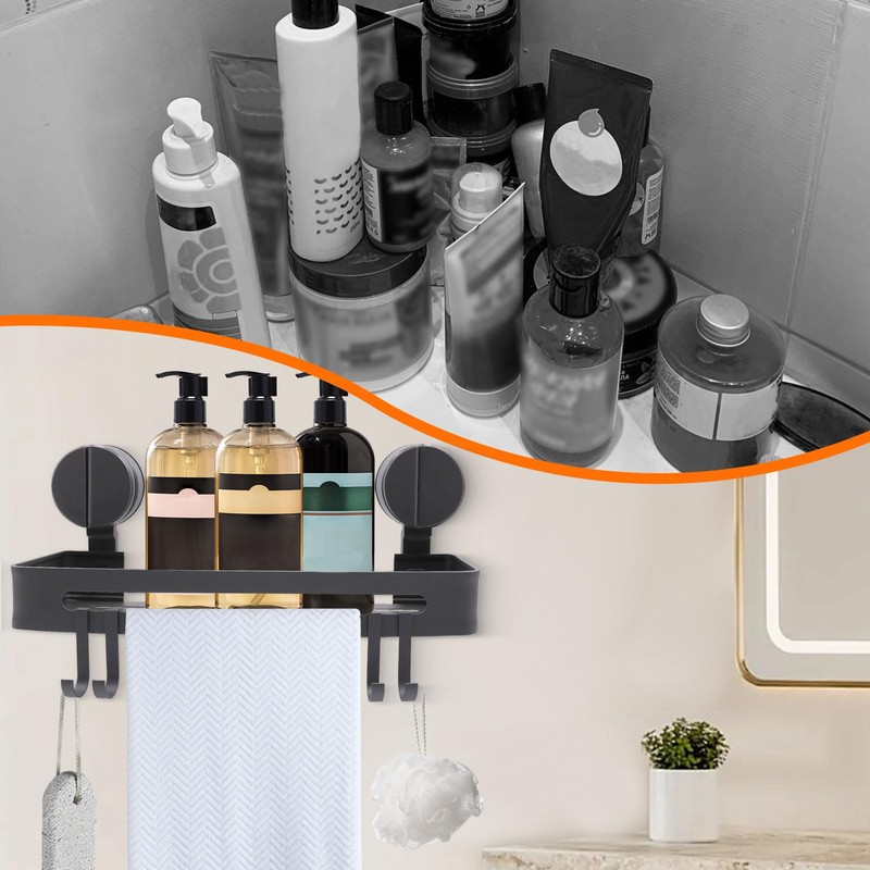 Noviatrix Shower Shelf Suction Cup, Holeless Suction Cup Shampoo Holder
