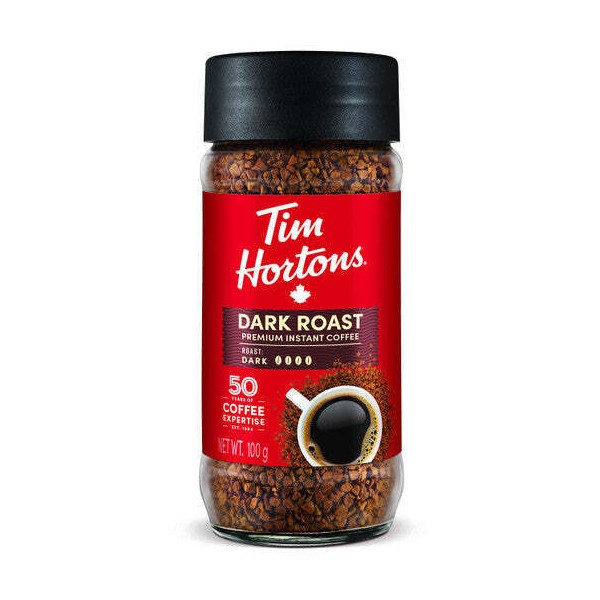 Tim Hortons Dark Roast Instant Coffee, 100% Colombian, 100g/3.5 oz.
