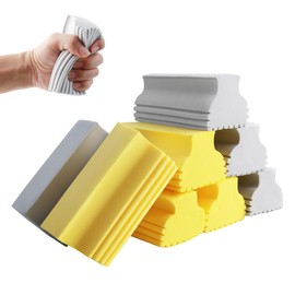 Pack of 8 Absorbent Dust Sponge, Multifunctional, Reusable Dust Cleaning Sponge, U-Shaped Slot Design, Damp Clean Duster Sponge Cleaning Brush, PVA Cleaning Sponge for Blinds