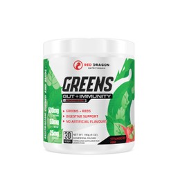 Red Dragon Nutritionals Greens Gut + Immunity Powder 150 g, Strawberry Kiwi