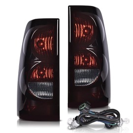 ALLGOOD Tail Lights Assembly Compatible with 2003 2004 2005 2006 Chevy Silverado 1500 2500 3500 Tail Lamps Rear Lights Left+Right Smoke lens, Harness Included