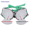 EONAR Bikini Sets Women’s Side Tied, Swimwear, Removable Push-up Pads,