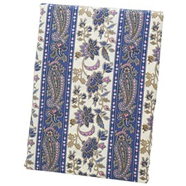 CAMEL PALMS Made in Japan 100% Cotton Futon Cover for 39.4 x 78.7 inches (100 x 200 cm) Futon Single (41.3 x 80.7 inches (105 x 205 cm) Oriental Paisley Pattern Blue