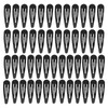 HFZRZFH 50 Pieces Black Metal Snap Hair Clips,No Slip Metal