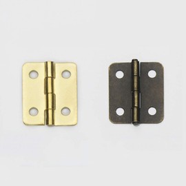 Healifty 20pcs Dollhouse Mini Hinges Hardware Miniature 1:12 for Dollhouse Miniature Furniture Cabinet Closet with 80 Screws Bronze