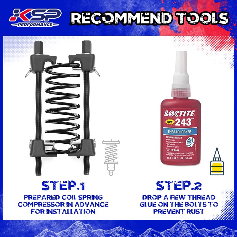 KSP Front Lift Kits for Dodge Ram 1500 2500 3500