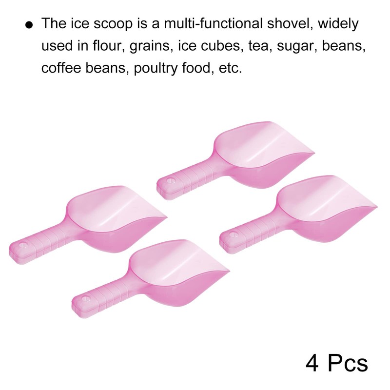 PATIKIL Ice Scoop, 4 Pack Plastic 5.9 x 3.3 x
