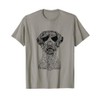 German Wirehaired Pointer GWP Dog with Sunglasses T-Shirt
