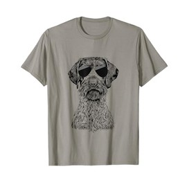 German Wirehaired Pointer GWP Dog with Sunglasses T-Shirt