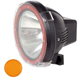 JIUHUAN 7 Inch HID Offroad Light Spot Beam 12-24V55W HID Fog Driving Work Lamp Clear and Amber Cover 4x4 Off-Road Rally Round Fog Lighting For Truck SUV ATV