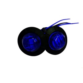 Beatus Embedded Side Markers, Turn Signals, Bike Handles, Cowls, Trucks, Cars, Waterproof, Safe on Rainy Days, Set of 2 (Blue)