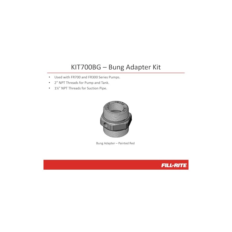Fill-Rite KIT700BG Kit, Inlet Bung 700 & 300 Series