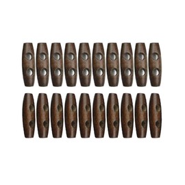 Dark Wooden Toggle Buttons,20pcs 30mm for Sewing, Scrapbooking, Embelishments, Crafts, Shabby Chic, Knitting,Pack of 20