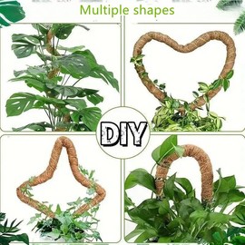 Moss Pole,48 Inch Monstera Plant Support, Upgraded 7mm Aluminum core Moss Poles for Climbing Indoor Plants DIY, Coco Coir Plant Pole Moss Plant Stick Support Stake Kit for Potted Plants Pothos