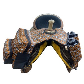 Showman Sandscape Aztec Insulated Nylon Horn Bag w/Water Bottles