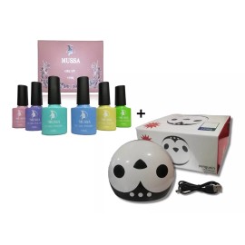 Mussa Kit Gel Semipermanente Gama 6 Pzs Mussa + Lampara Uv/led 36w