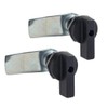 WJSKDQ 2PCS Thumb Operated Offset Thumb Cam Lock Black Cam