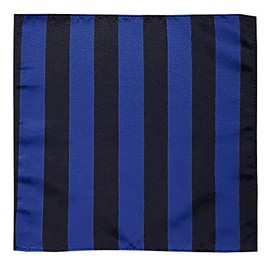 Jacob Alexander Cuadrado de bolsillo escolar a rayas de 1 pulgada, Azul rey, negro, Talla única