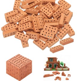 100 Pcs Mini Bricks, Sim Bricks, Micro Bricks for Garden, 8 Hole Brick, 8-Hole Building Bricks for DIY Dollhouse Garden Ornaments Micro Landscape Accessories