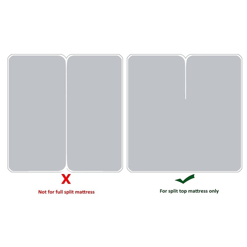 Kingnex Waterproof Split Top King Mattress Protector for Adjustable Bed