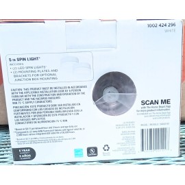 Commercial Electric 54692141 Spin Light 5 in. White LED Ceiling Light (2 Pack)