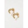 LecAit 14K Gold Plated Chunky Open Hoops for Women S925