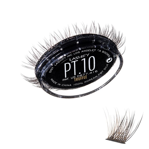 Lashify Plushy Tame 10mm Gossamer Lashes in Truffle Color, Easy