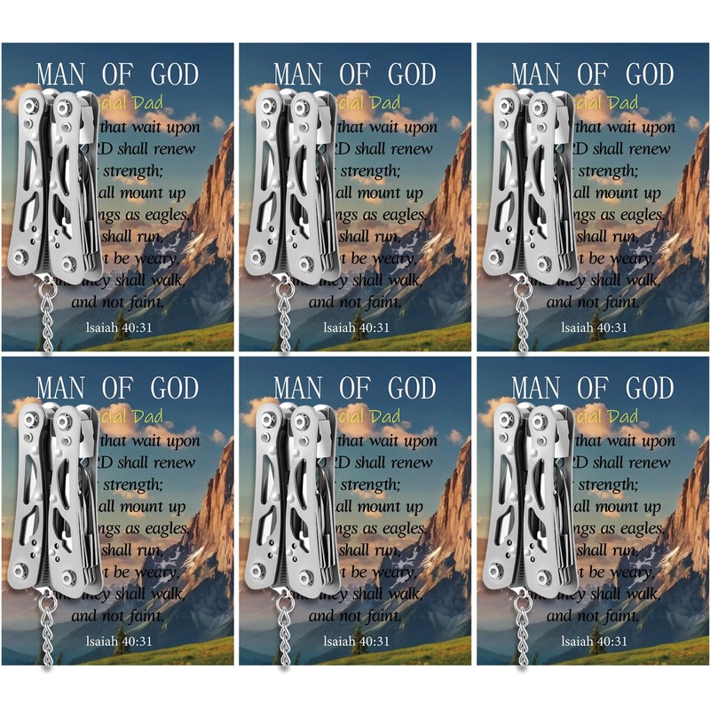 Lanties 6 Pack Mini Multitool Pliers with Man of God