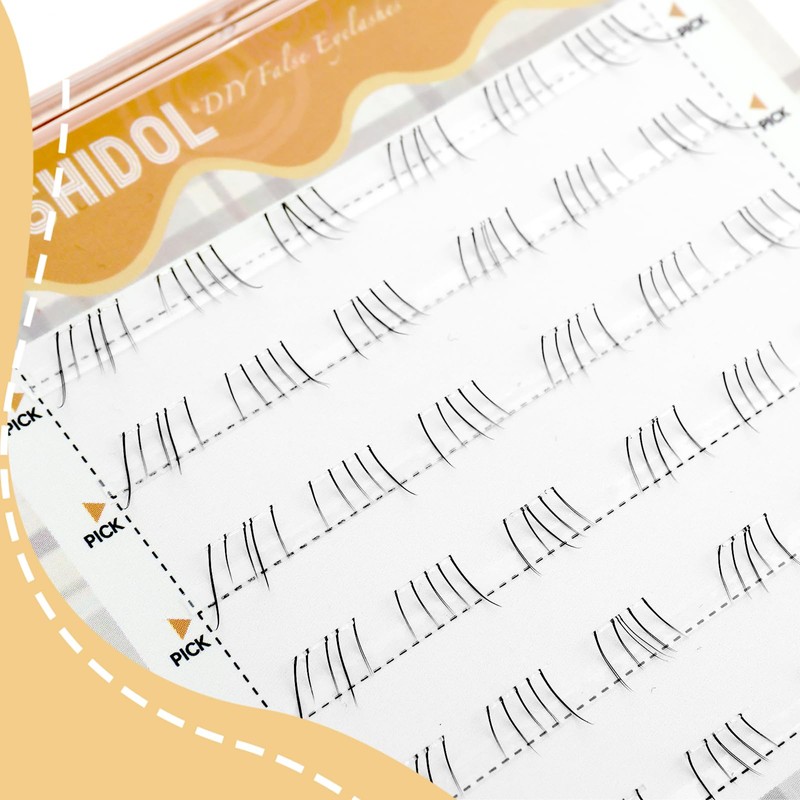 LASHIDOL Partial False Eyelashes, Straight Pita Eyelashes, Lower Eyelashes, No