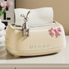 AIMALL Bunny-Themed Tissue Box, Elegant Spring-Lift Design, 8.26" x 5.43"