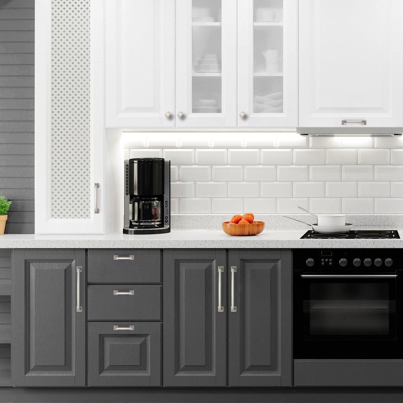 10 Pack Cabinet Pulls Single Hole Brushed Nickel Cabinet Handles