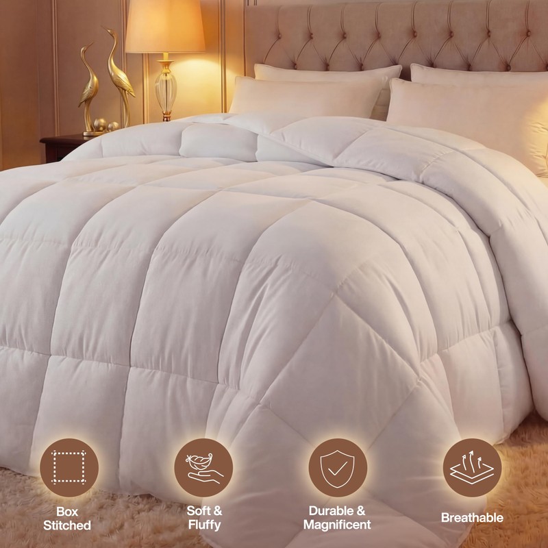 Utopia Bedding Comforter Duvet Insert, Quilted Comforter with Corner Tabs,
