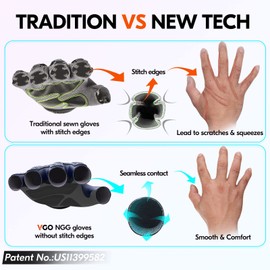 Vgo... 1 Pair Work Gloves Half Finger Work Gloves for Men Seamless Work Gloves Novel Technical Reform (TP1135