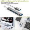 USB 3.0ハブ 4イン1 USBポートハブスプリッター ウルトラスリム ハブドングルエクスパンダー ノートパソコン、フラッシュドライブ、HDD、コンソール、プリンター、カメラ、Keyborad、マウス、5Gbpsデータ転送、アルミニウム