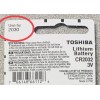 2 x New Original Toshiba CR2032 CR 2032 3V LITHIUM