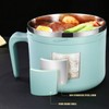 Portable Lunch Box Double Layer Thermal Noodle Bowl with Handle